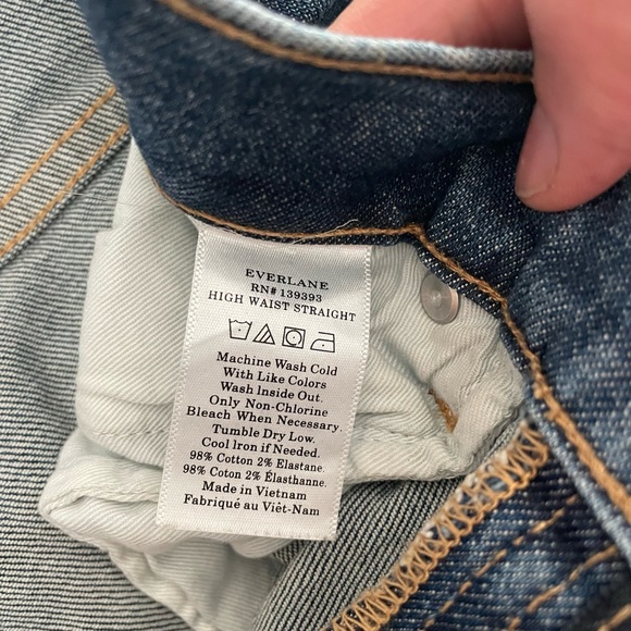 Everlane High Rise Straight Ankle Jean (multiple sizes) - Picture 4 of 7